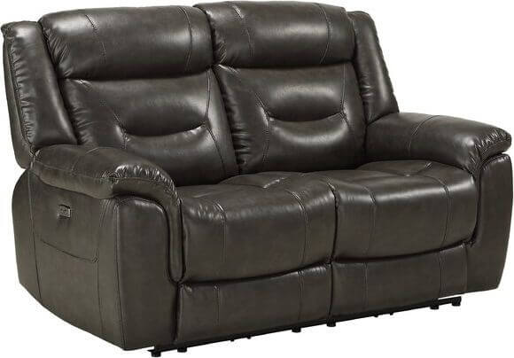 Imogen Power Motion Reclining Leatherette Loveseat