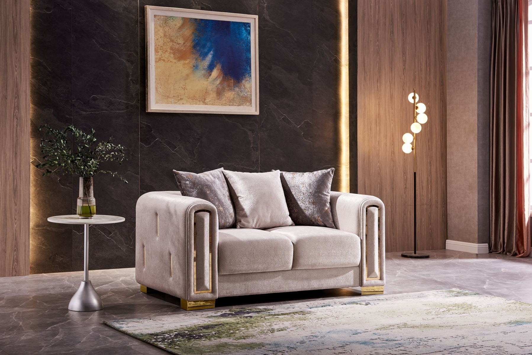 Impreza Velvet Loveseat