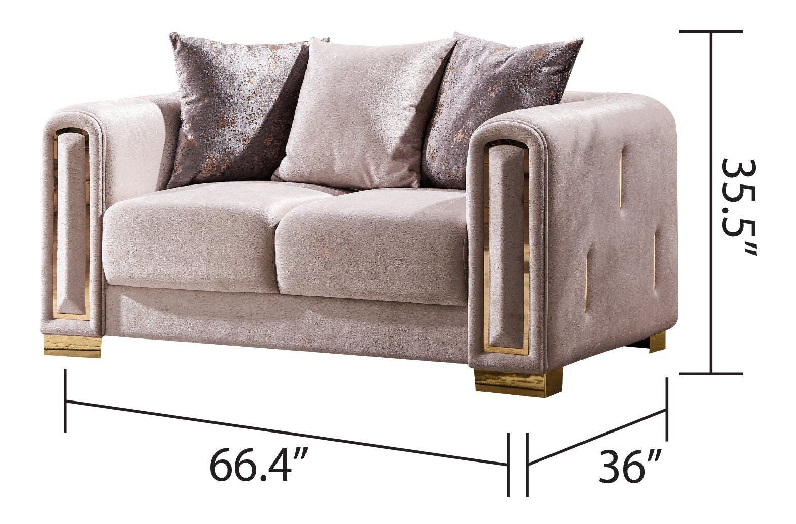 Impreza Velvet Loveseat