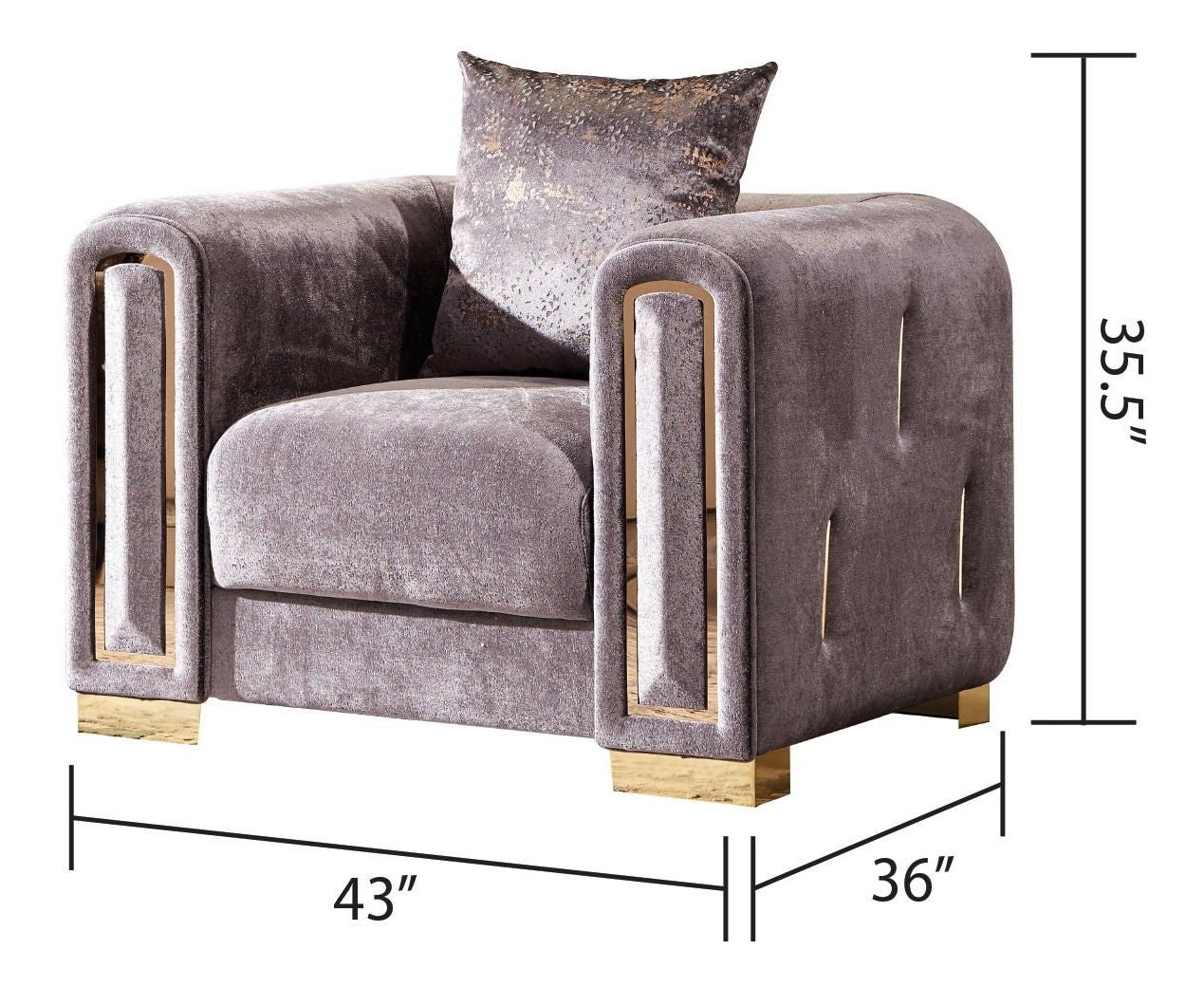 Impreza Velvet Living Room Set