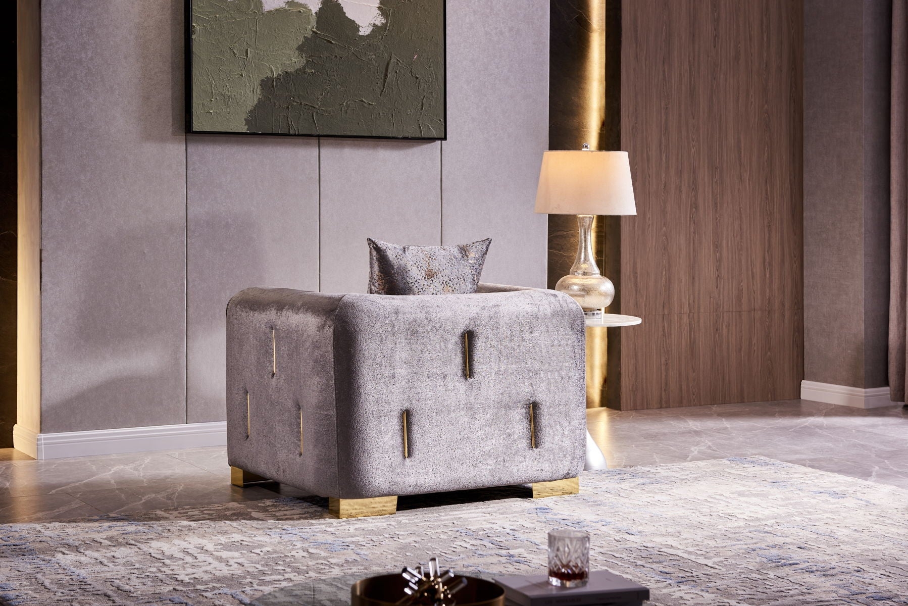Impreza Velvet Living Room Set