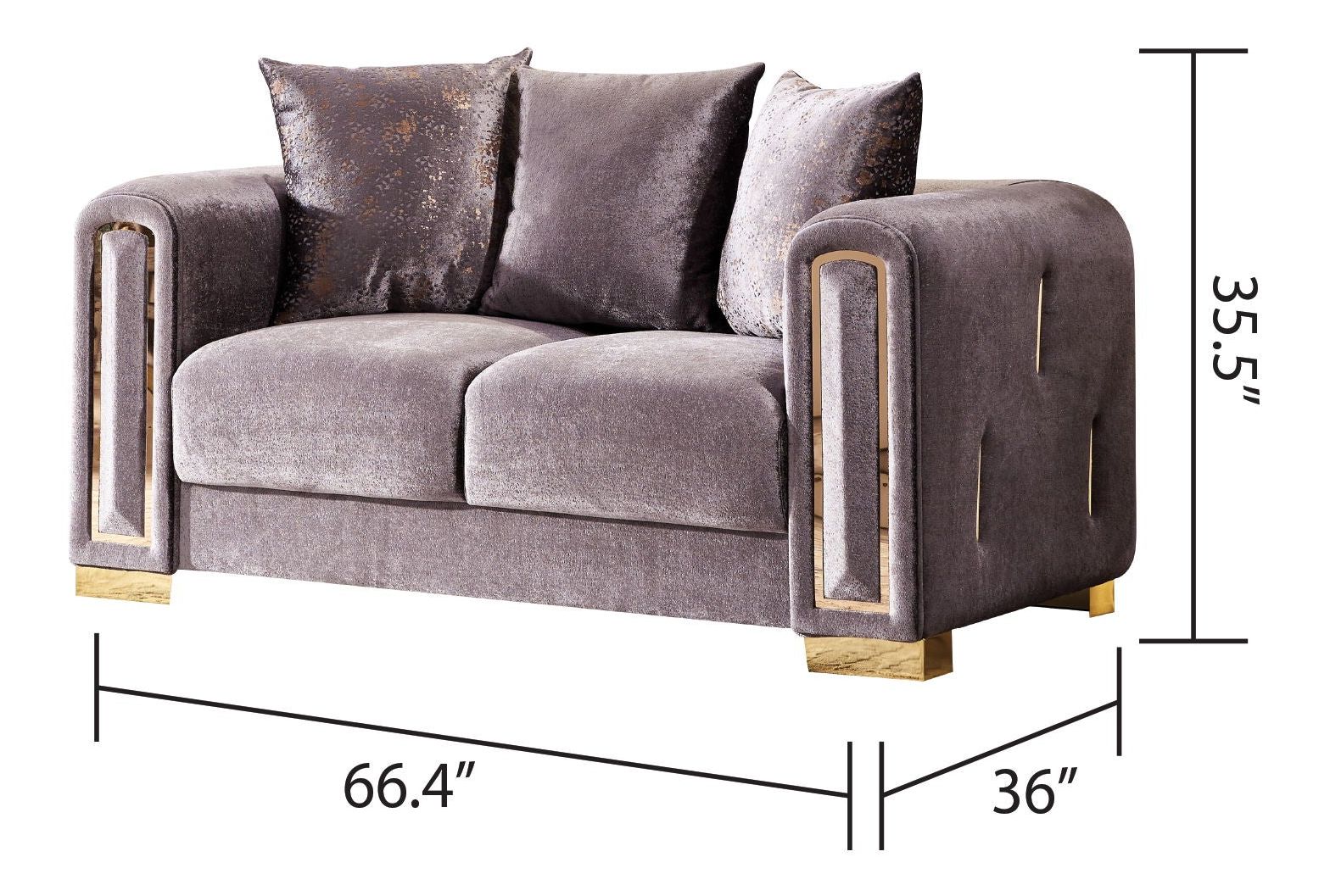 Impreza Velvet Loveseat