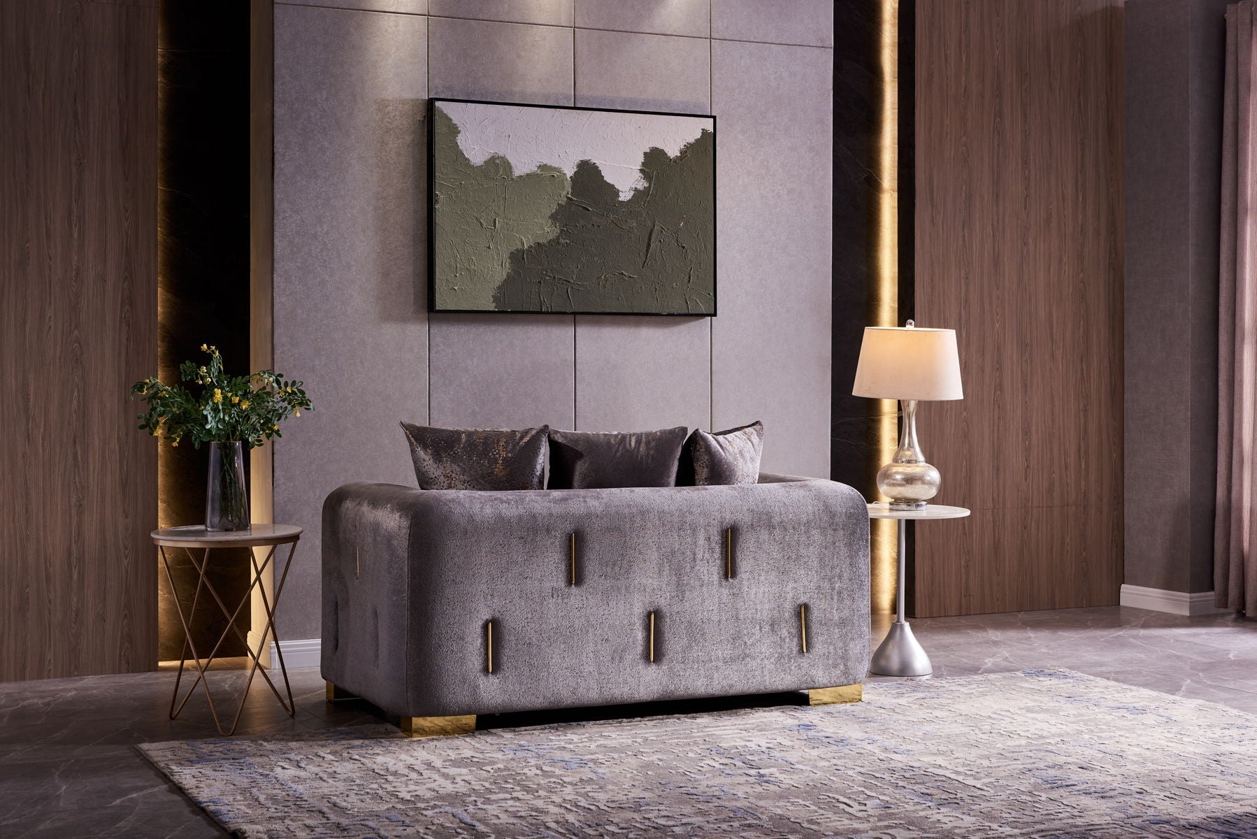 Impreza Velvet Living Room Set