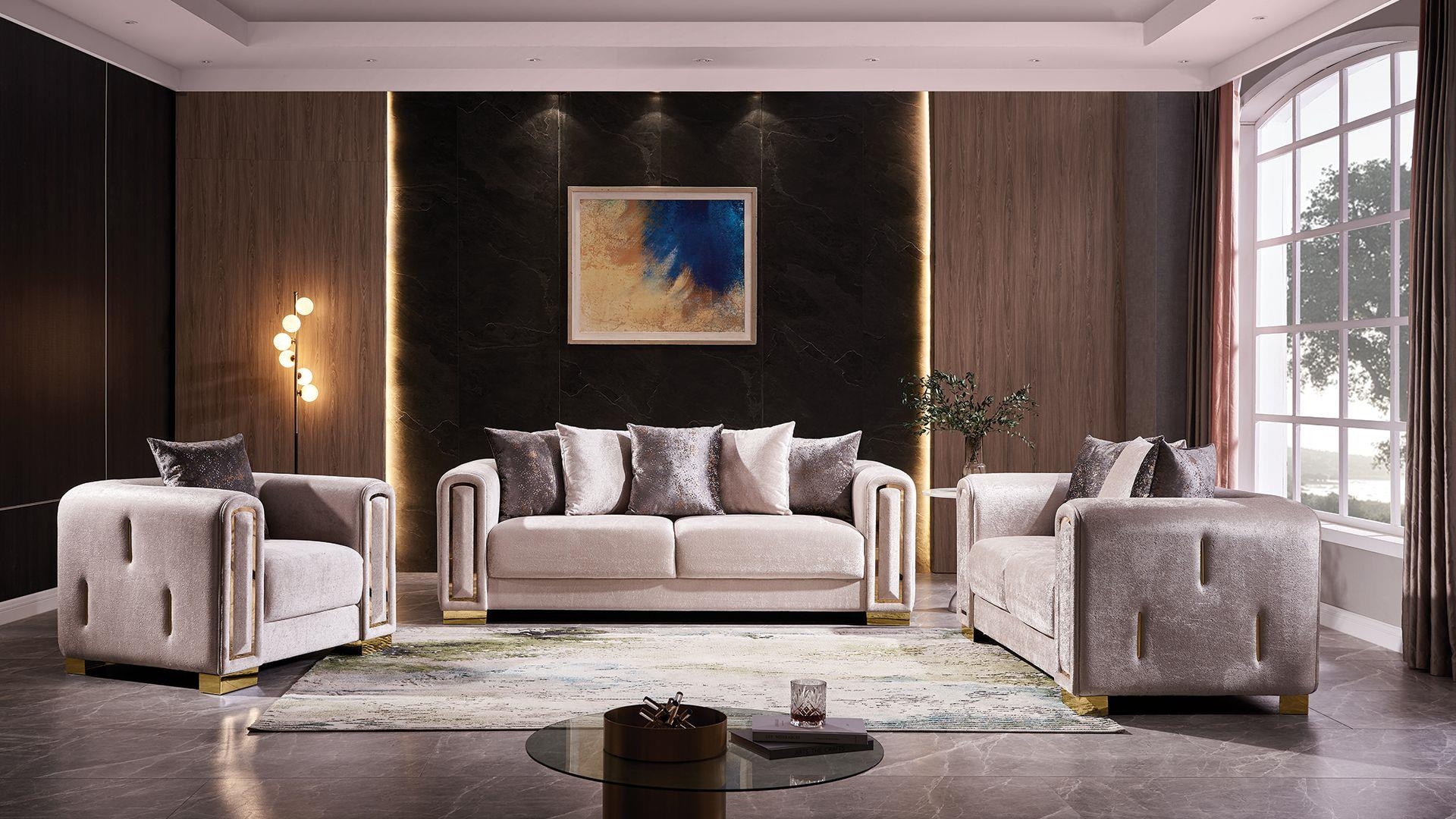 Impreza Velvet Living Room Set