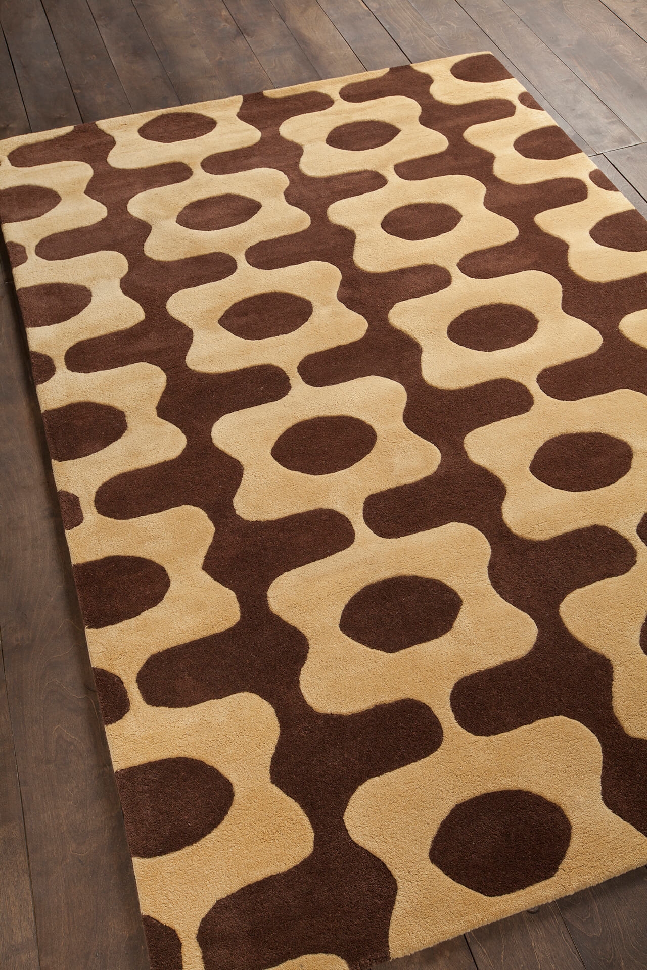 Inhabit Wool Rectangular Hand-tufted Rug, 5' x 7'6"
