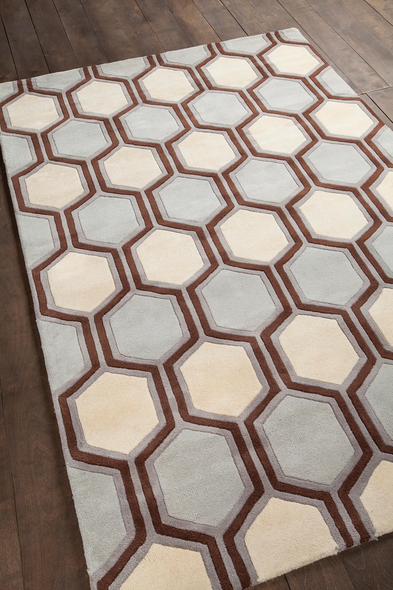 Inhabit Wool Rectangular Hand-tufted Rug, 5' x 7'6"