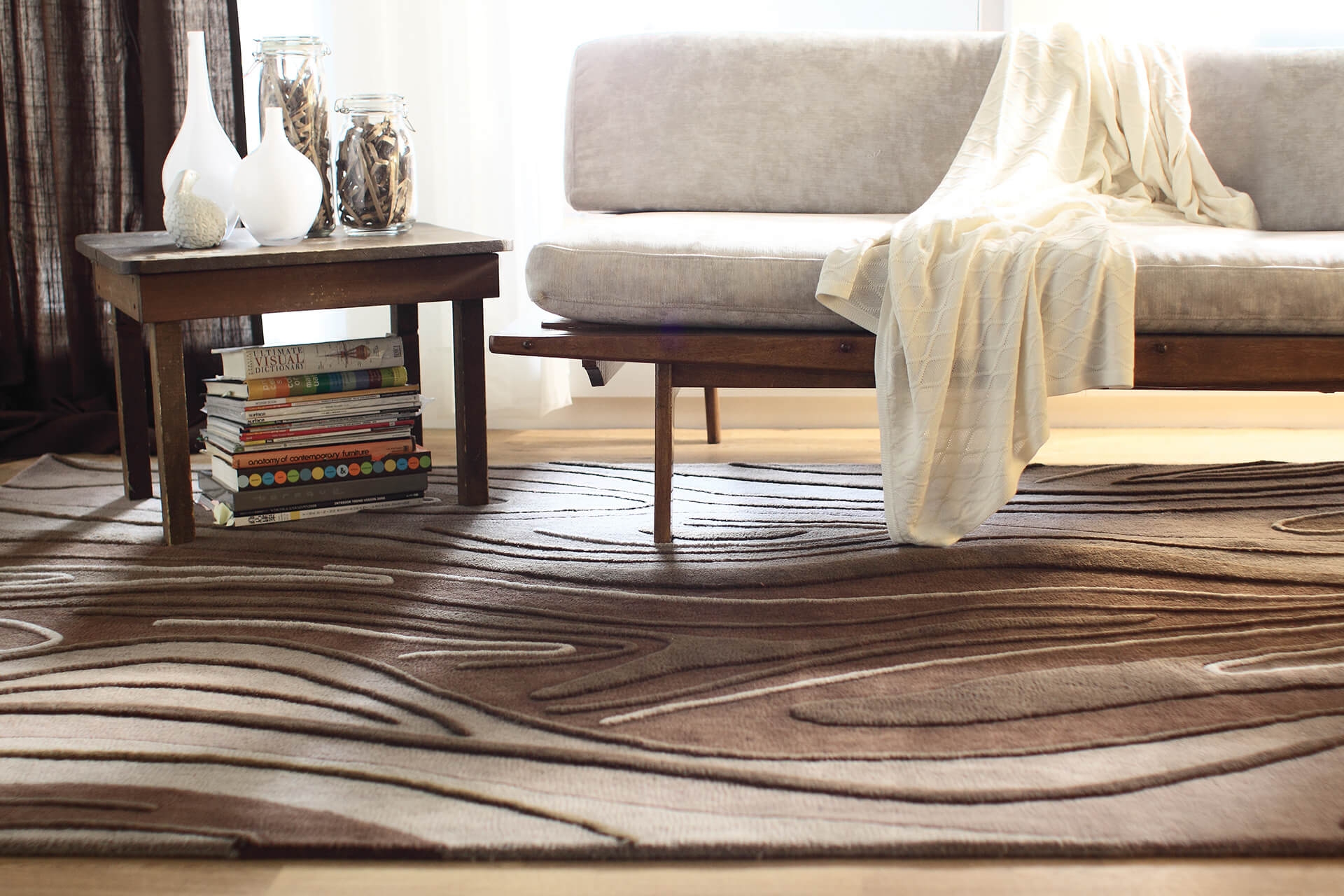Inhabit Wool Rectangular Hand-tufted Rug, 5' x 7'6"
