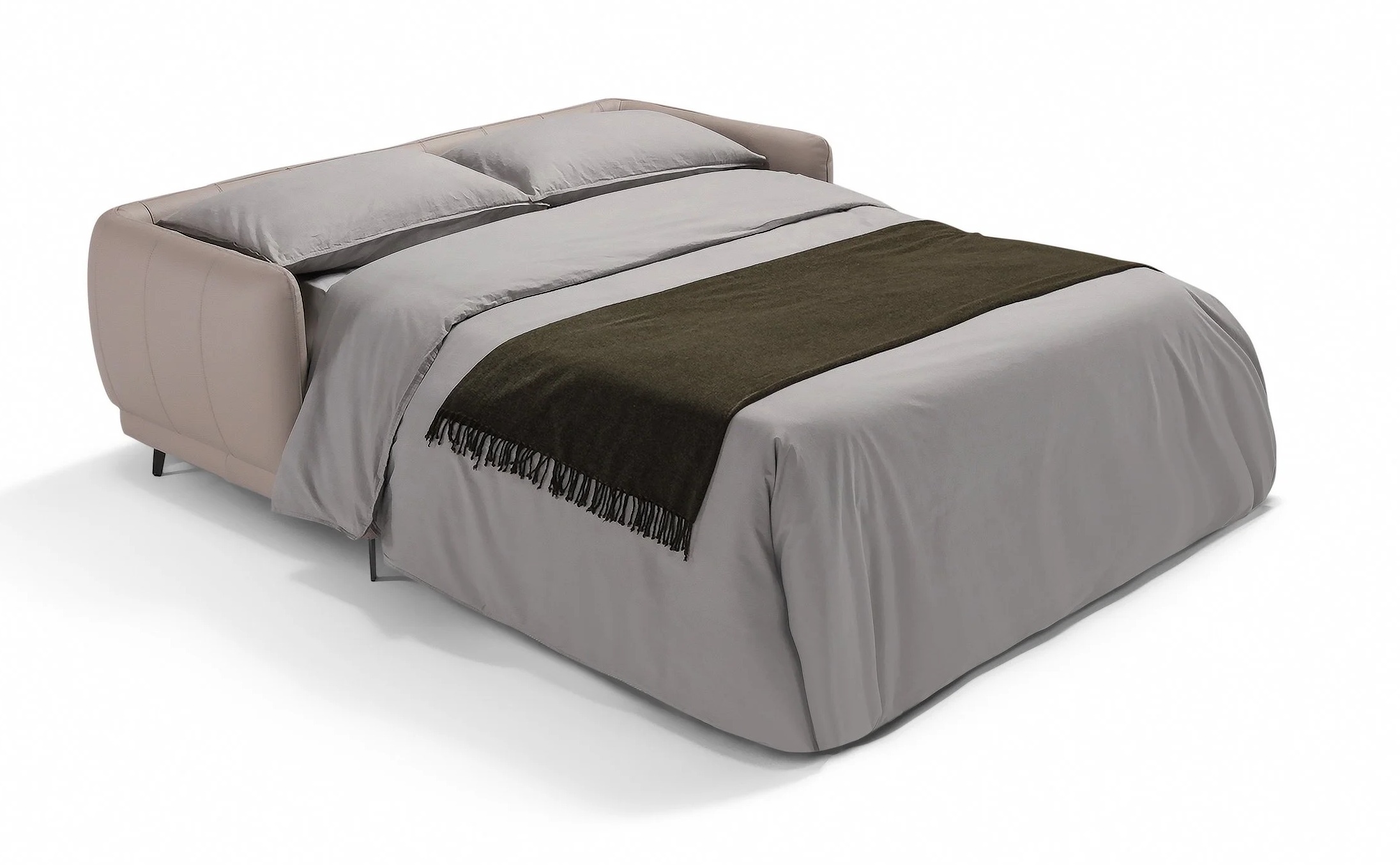 Iris Leather Convertible Sofabed Customizable