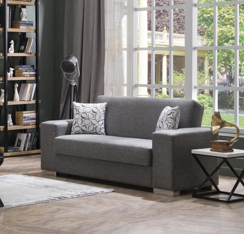 Kobe Fabric Storage Sleeper Loveseat