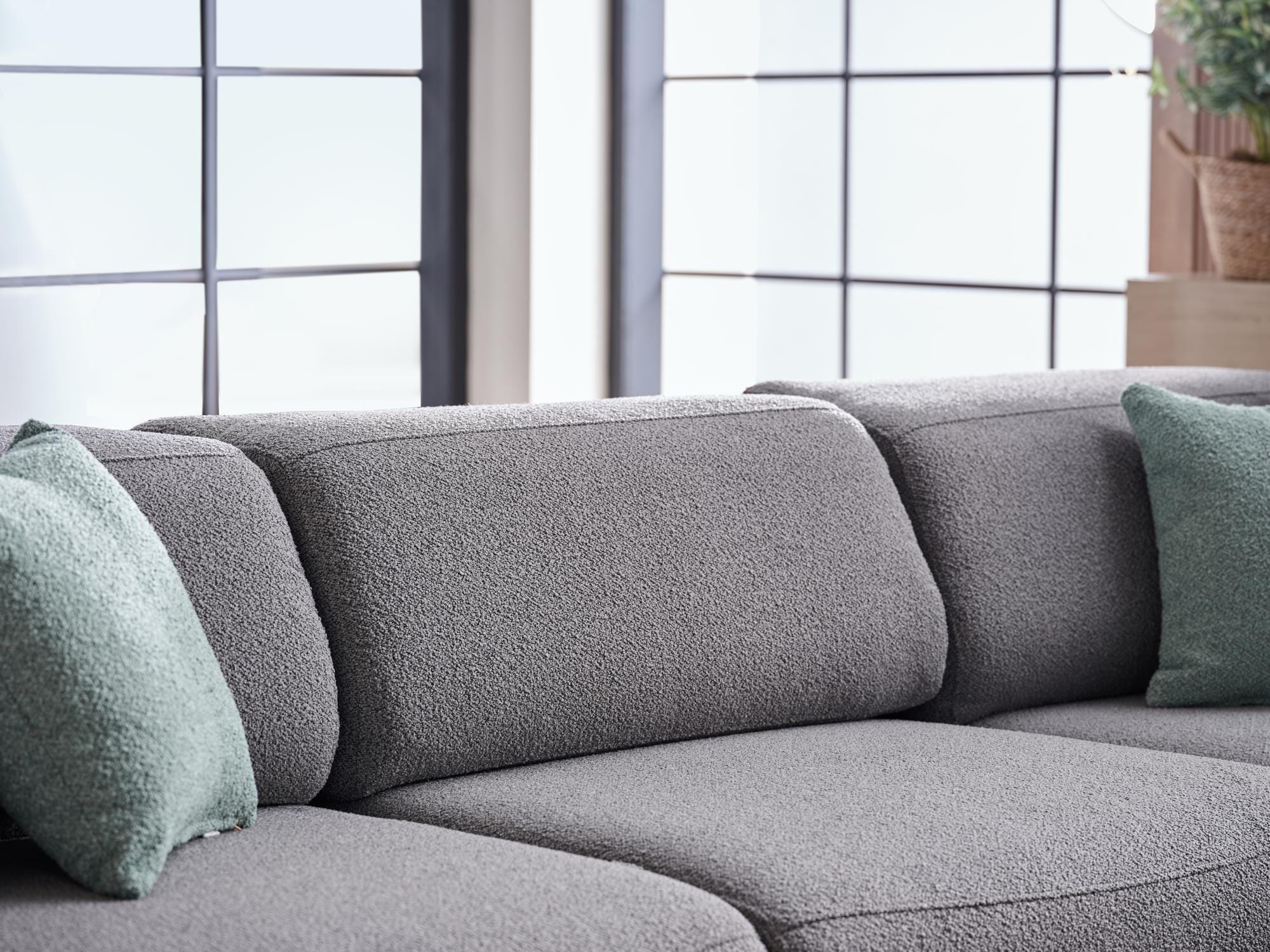 Bellona Picasso Oscar Gray Fabric RAF Sectional