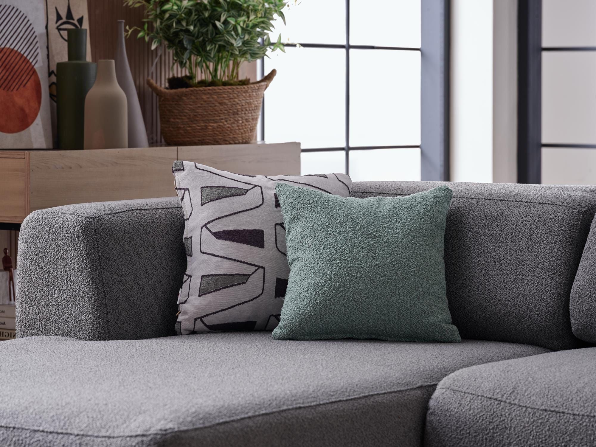 Picasso Fabric Convertible Left Arm Facing Sectional