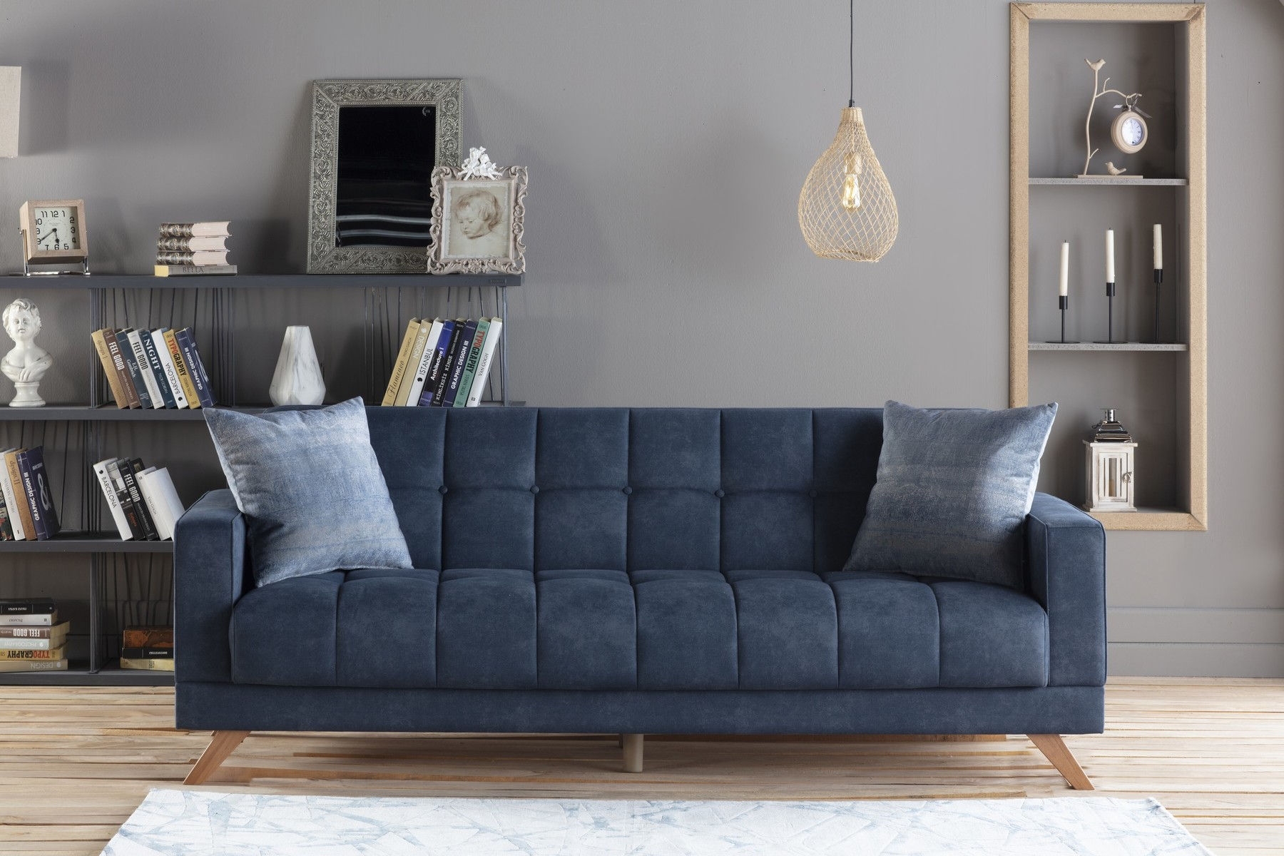 Montana Fabric Storage Sleeper Living Room Set