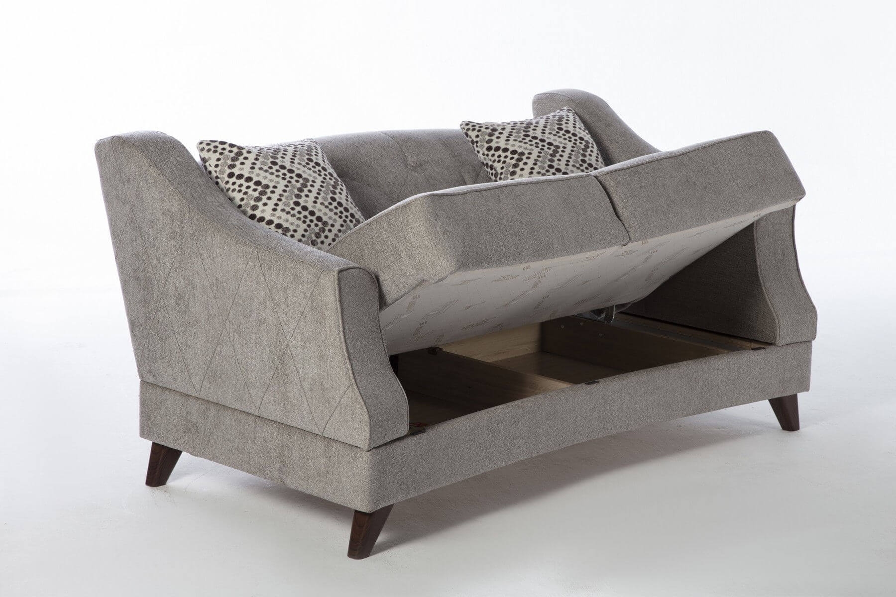 Siena Fabric Sleeper Storage Living Room Set