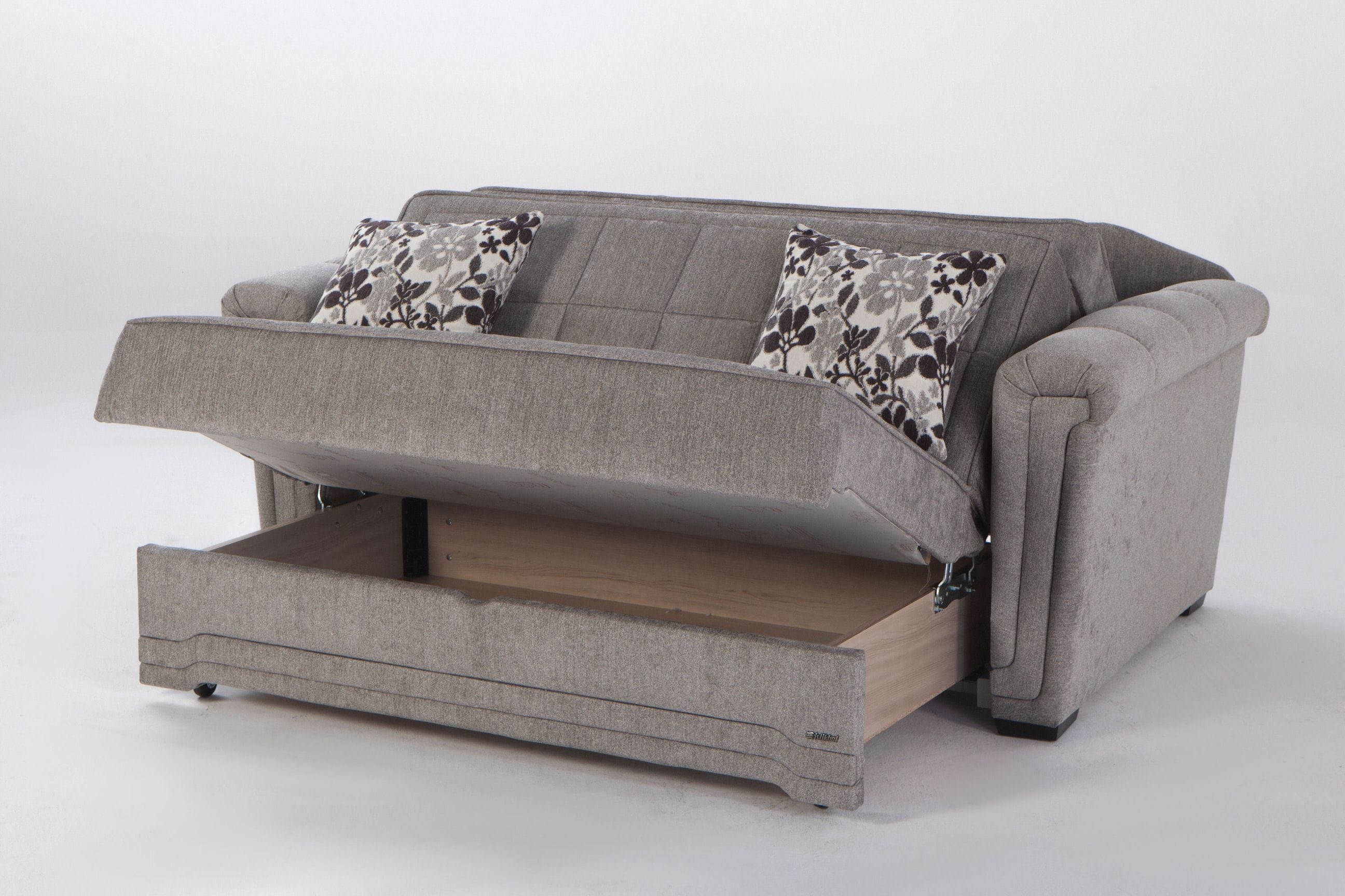 Victoria Fabric Pull Out Storage Sleeper Loveseat
