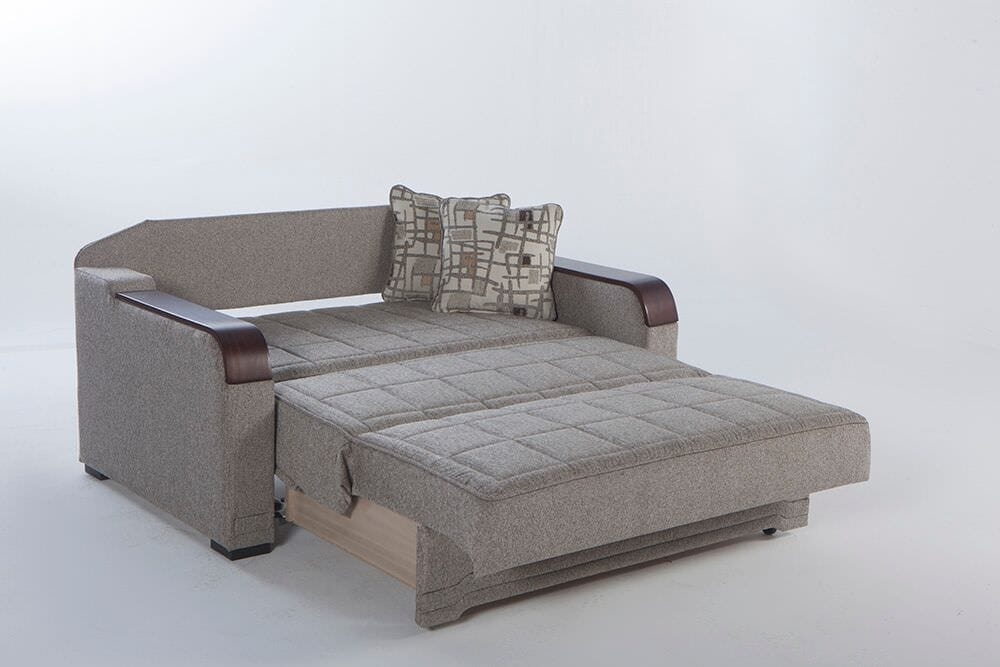 Willow Fabric Storage Sleeper Loveseat w/Padding