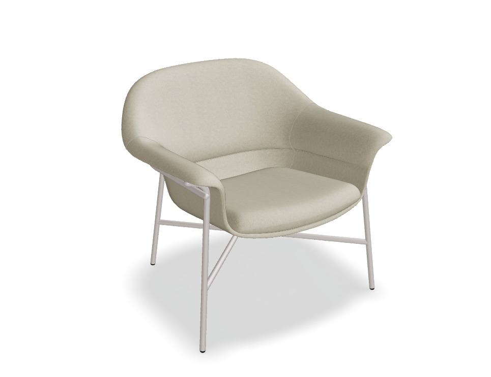 Ismo Fabric Office Lounge Chair w/Metal Base