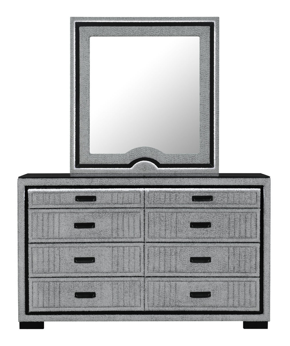 Isabella 8-Drawer Double Dresser with LED