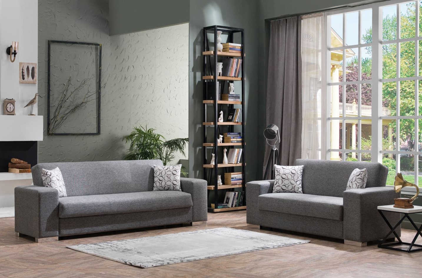 Kobe Fabric Storage Sleeper Sofabed