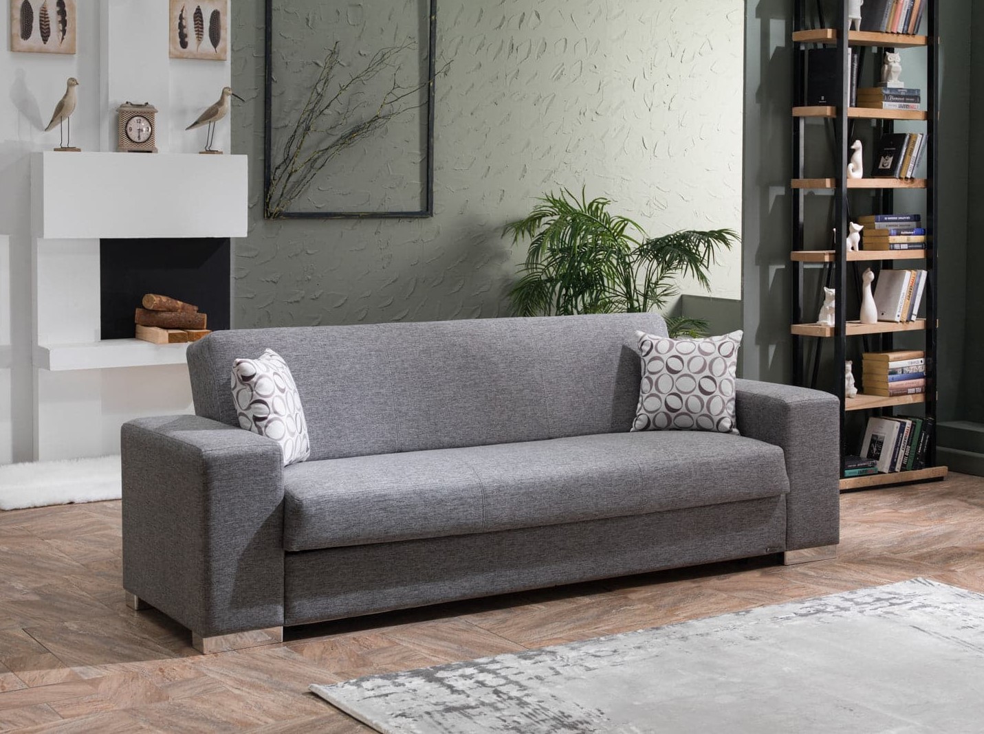 Kobe Fabric Storage Sleeper Sofabed