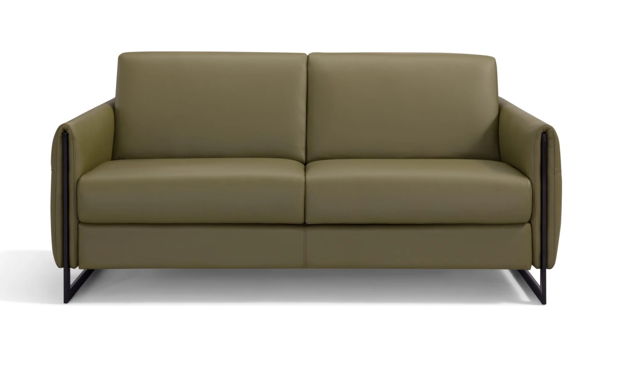 Italo Leather Convertible Sofabed Customizable