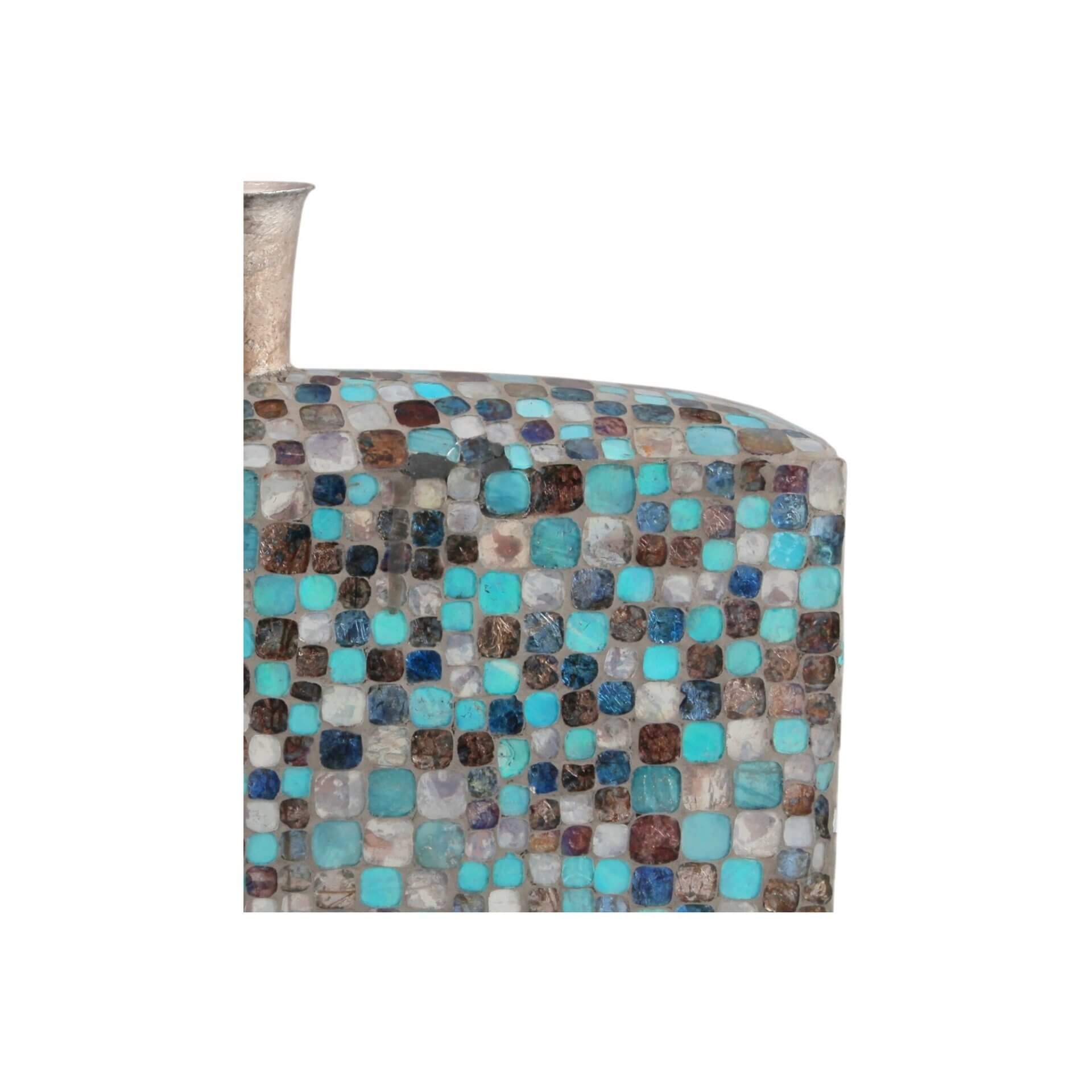 Azul Mosaic Iron/Glass Vase by MOE'S