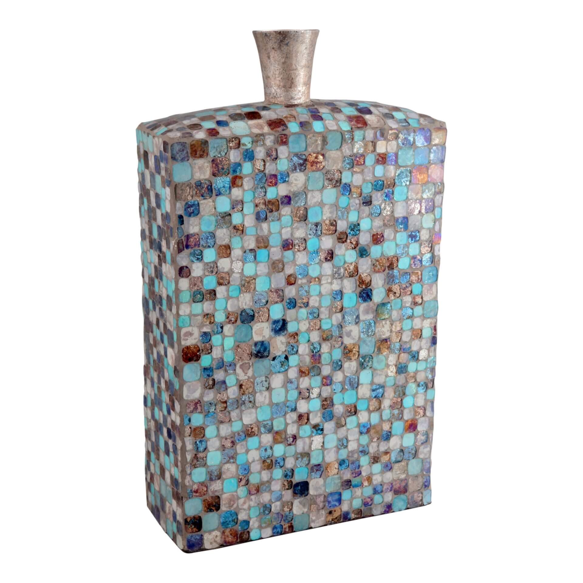 Azul Mosaic Iron/Glass Vase by MOE'S