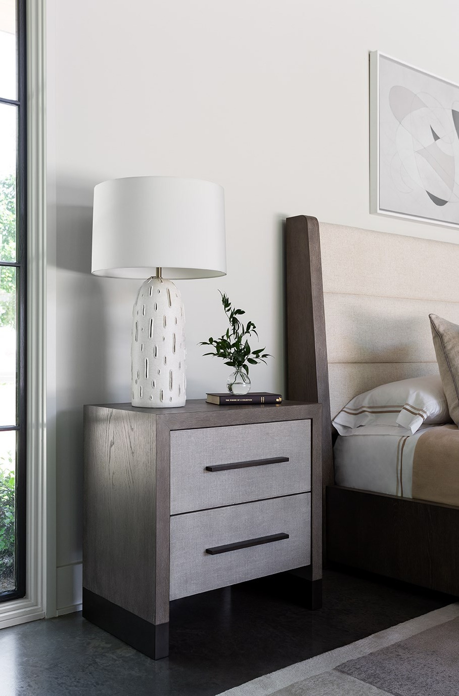 Wood Nightstand w/2 Drawers