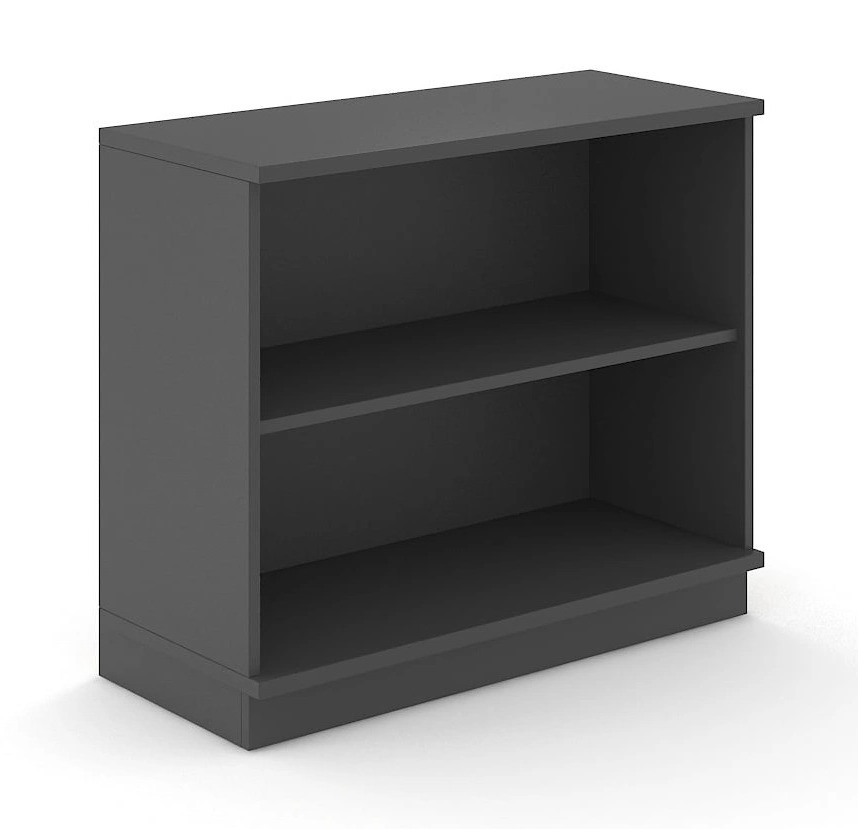 Uni Melamine Office Bookcase w/2 Shelves