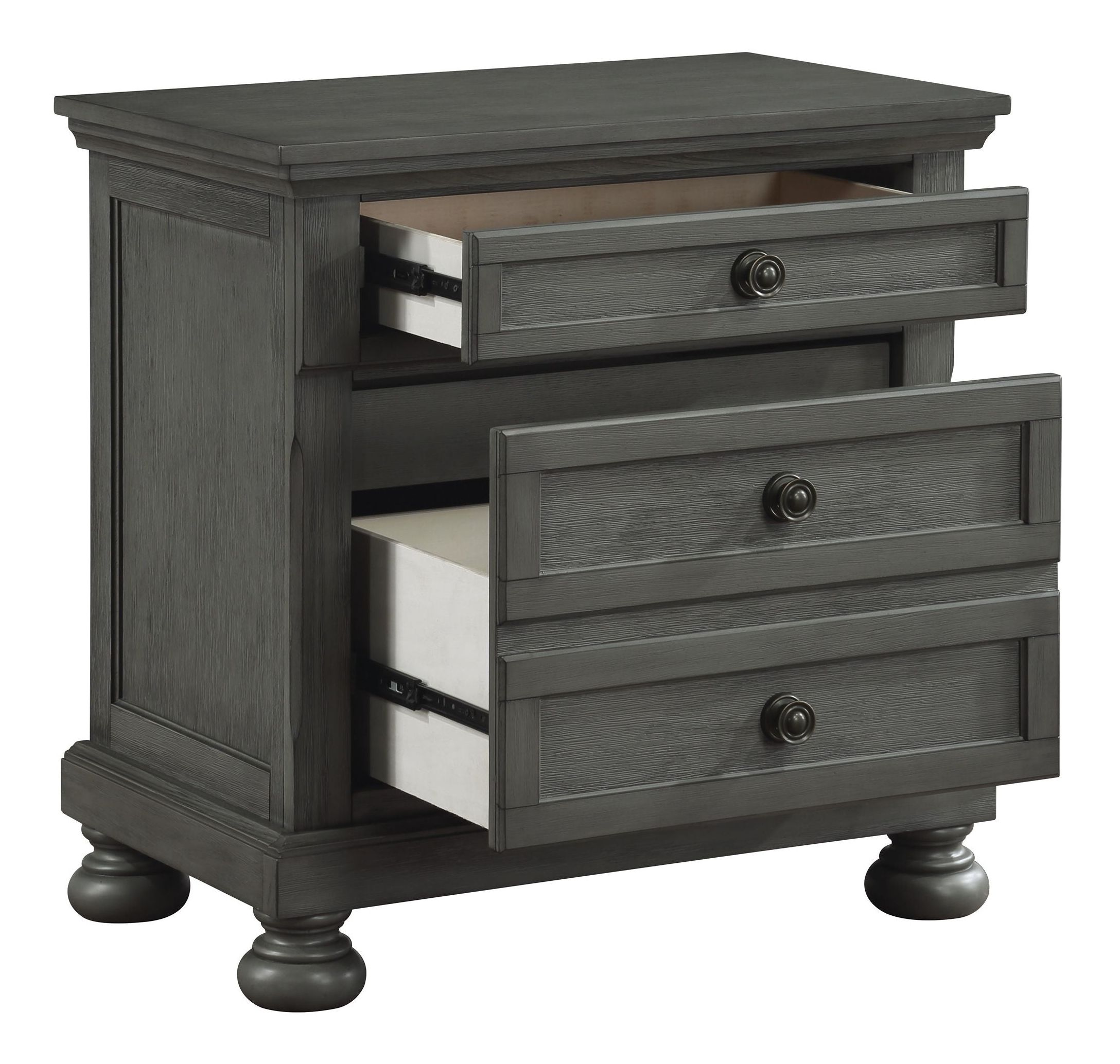 Jackson 3-Drawer Wood Veneer Nightstand