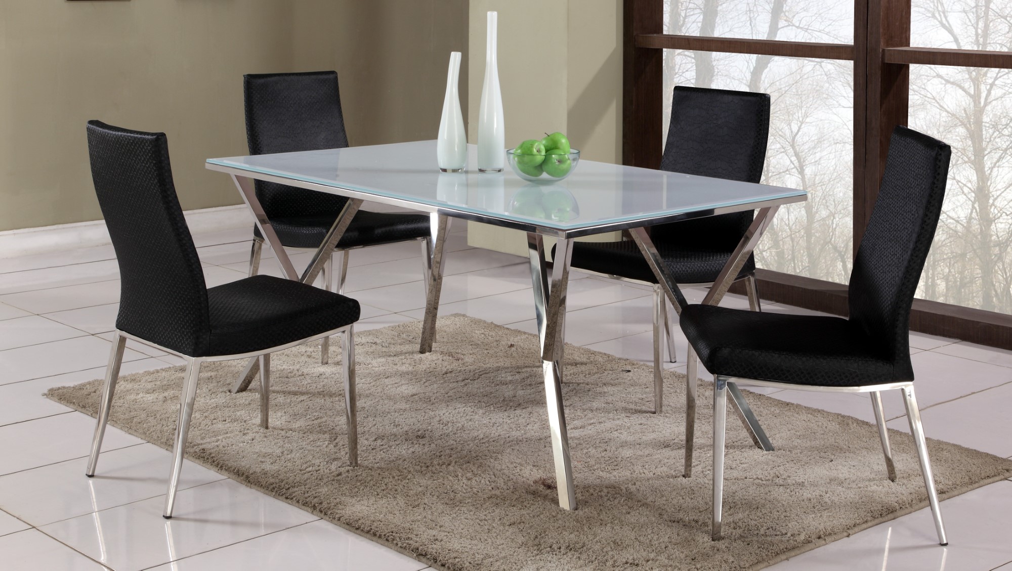 Jade Starphire Glass Dining Table
