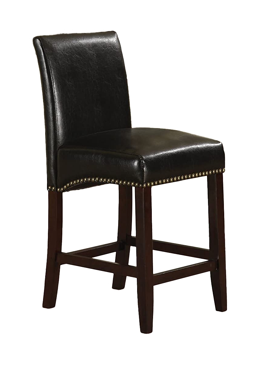 Jakki Leatherette/Wood Counter Chair