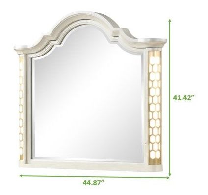 Jasmine Wood Veneer Mirror with LED Lighting