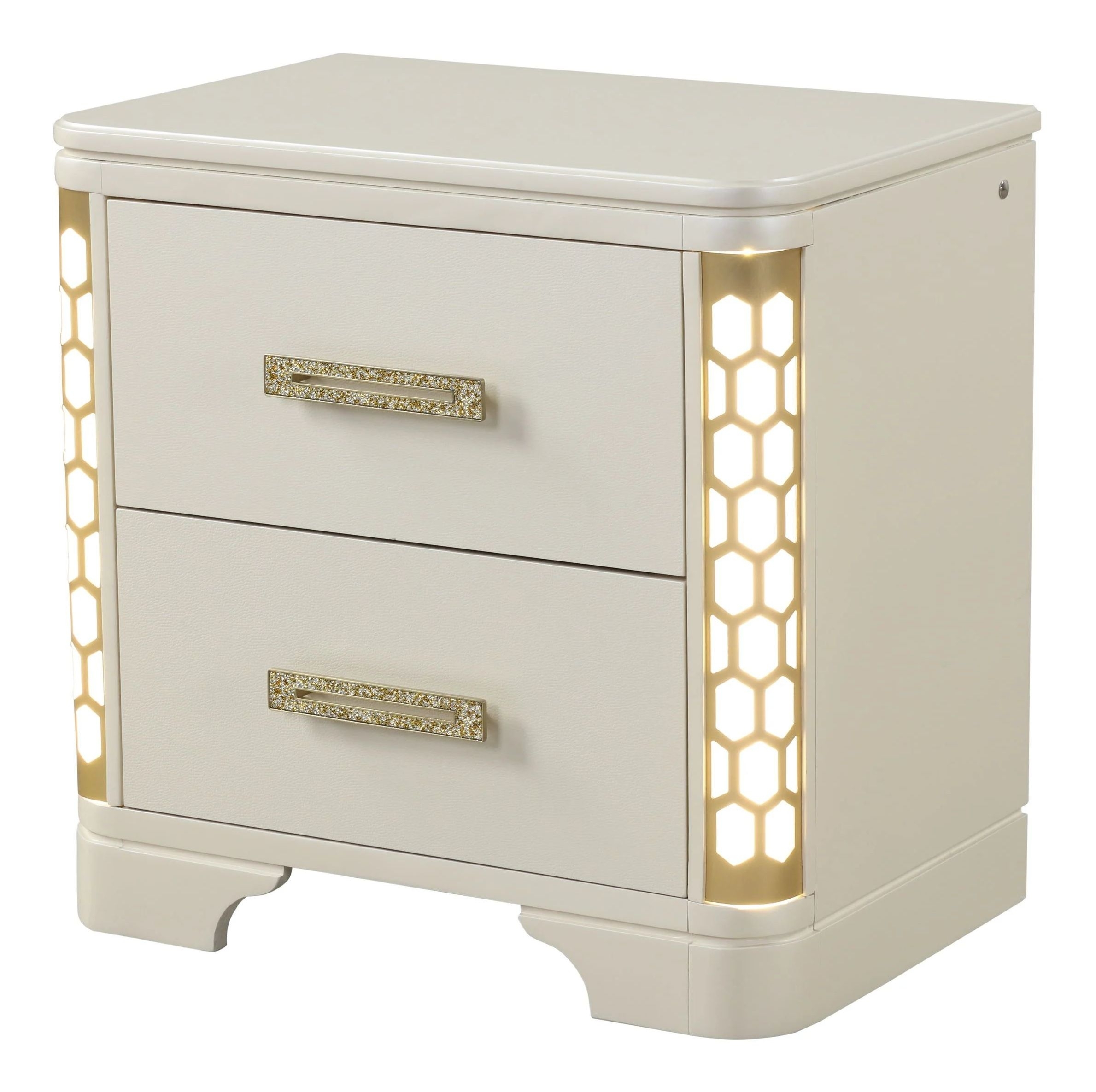 Jasmine 26.5" Tall 2 Drawer Nightstand