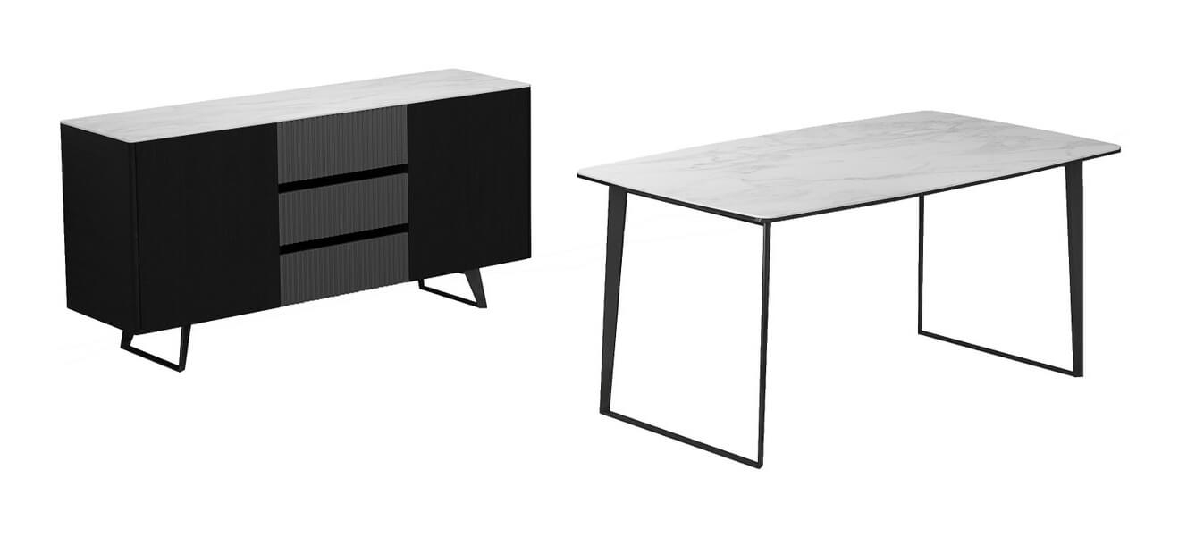 Jax Buffet with Carrera Style Porcelain Top