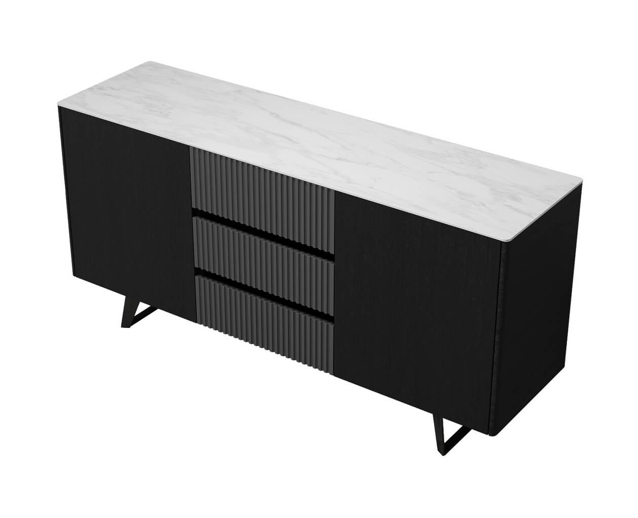 Jax Carrera Style Porcelain Top Dining Set with Metal Legs