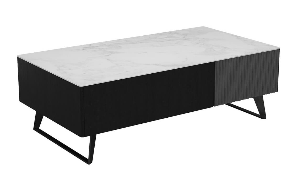 Jax Carrera Style Porcelain Top Dining Set with Metal Legs
