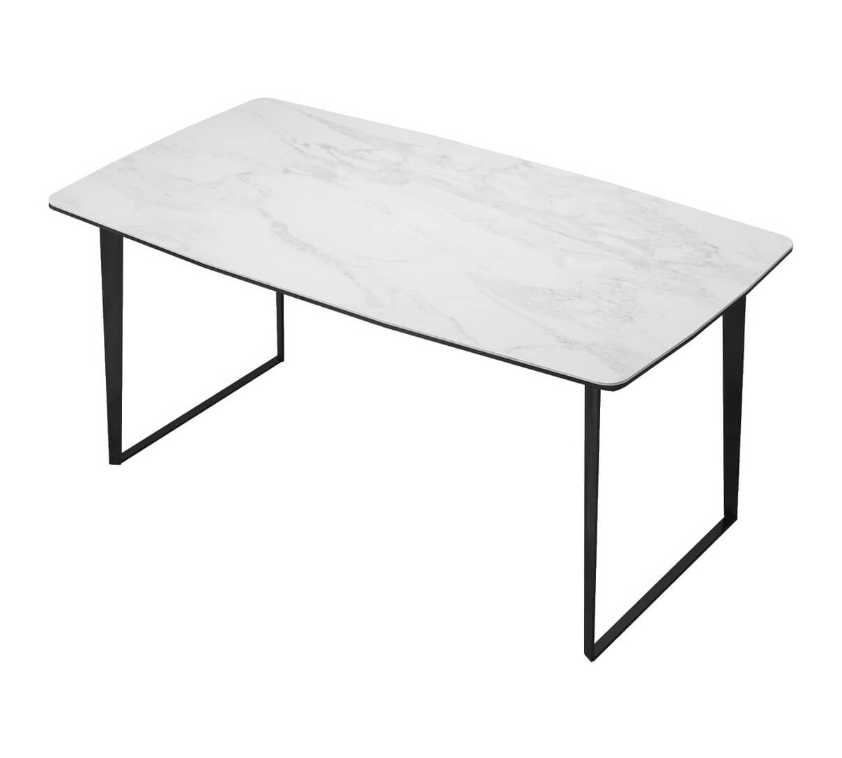 Jax Carrera Style Porcelain Top Dining Set with Metal Legs