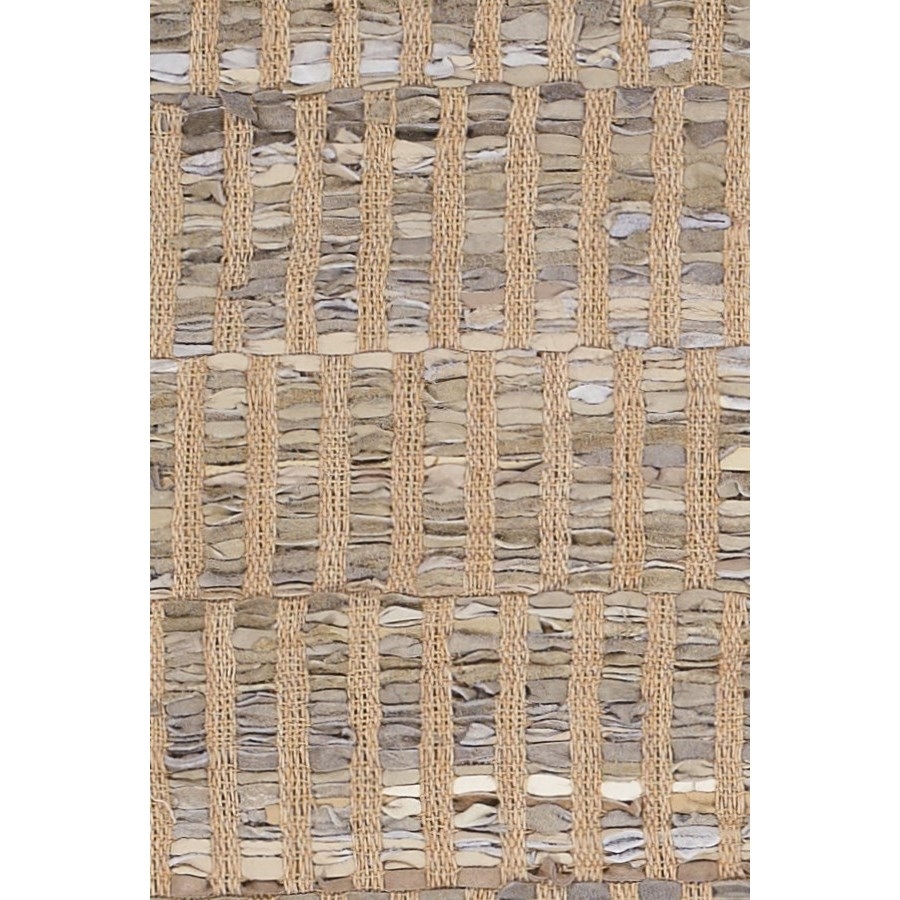 Jazz Cotton/Leather Rectangular Handmade Rug, 5' x 7'6"