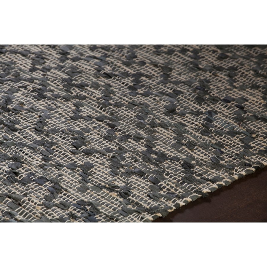 Jazz Leather/Cotton/Jute Runner Handmade Rug, 2'6" x 7'6"