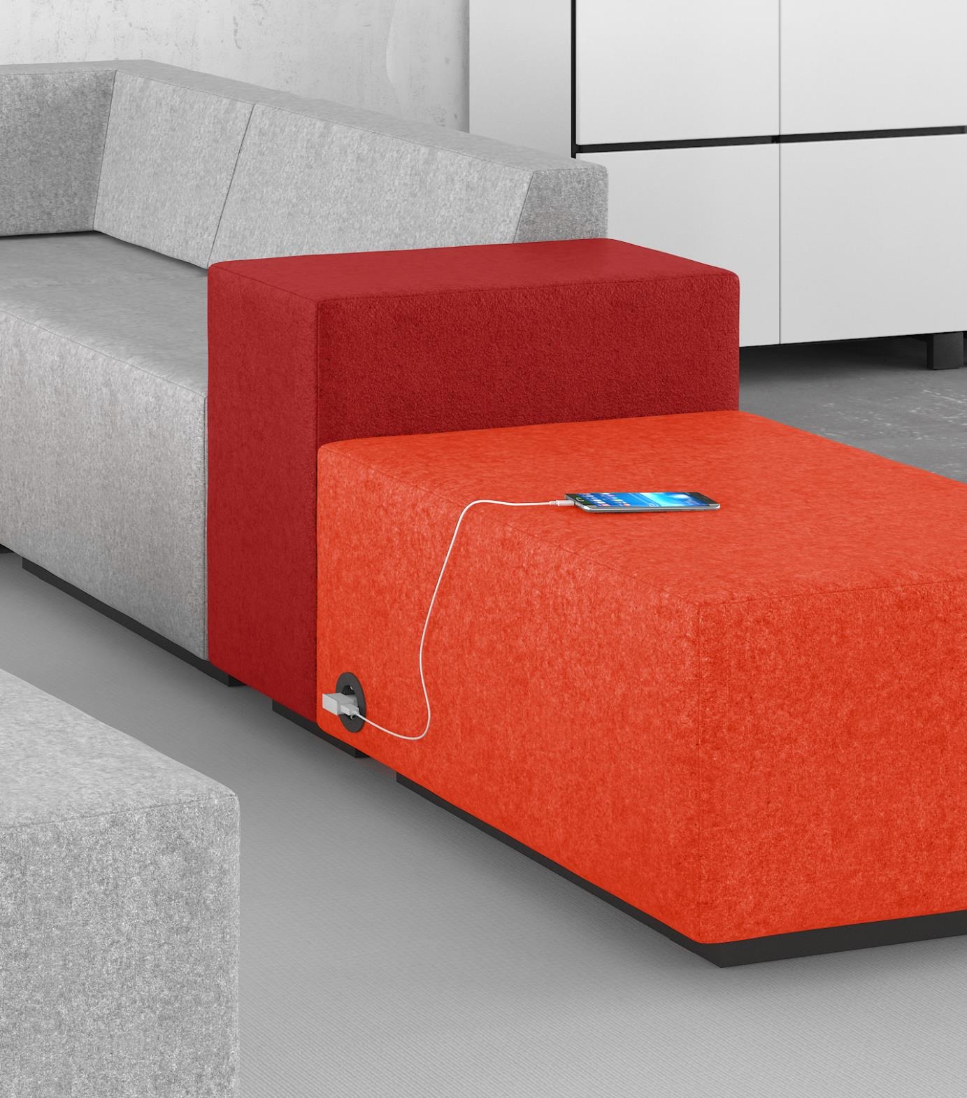 Modular soft lounge seating