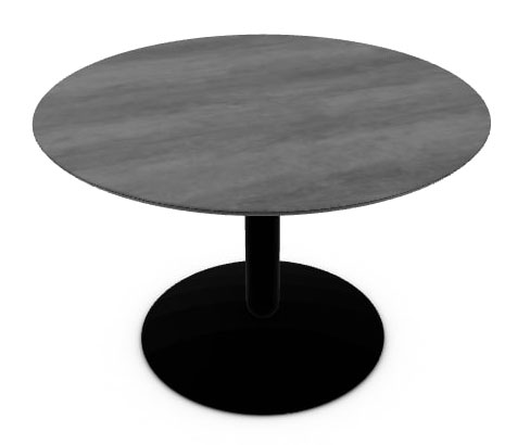 Balance W47.2-inch Ceramic/Metal Customizable Round Dining Table