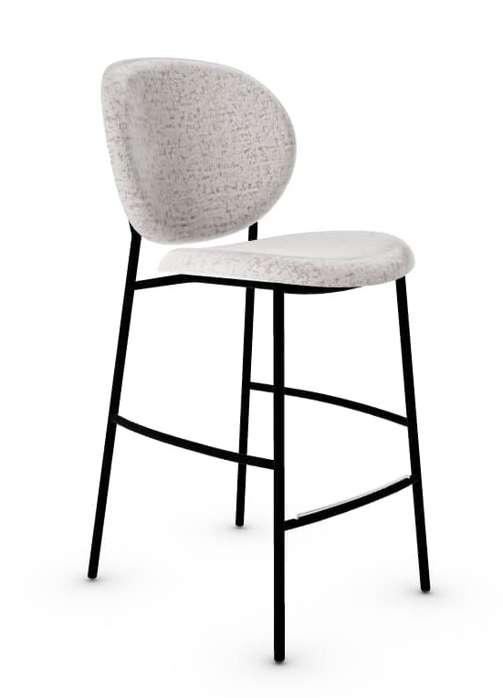Inès Fabric/Metal Customizable Counter Stool