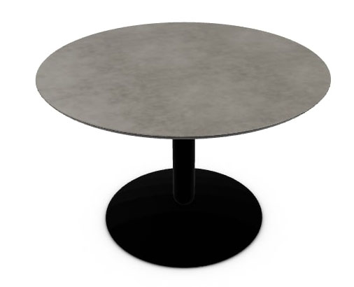 Balance W47.2-inch Ceramic/Metal Customizable Round Dining Table
