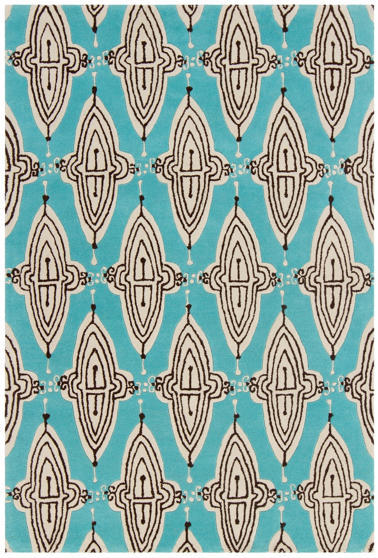 Jessica Swift Wool/Viscose Rectangular Handmade Rug, Composition 1