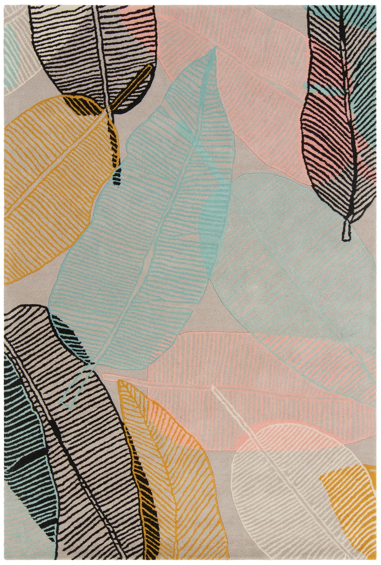 Jessica Swift Wool/Viscose Rectangular Handmade Rug, Composition 4