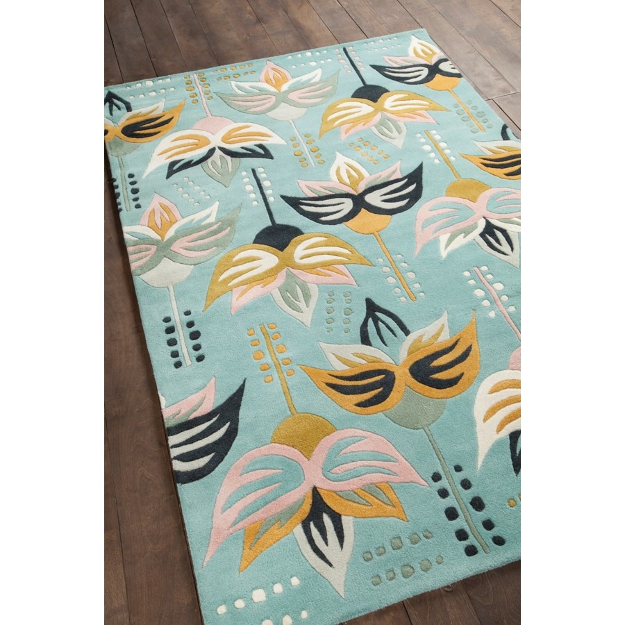 Jessica Swift Wool/Viscose Rectangular Handmade Rug, Composition 5