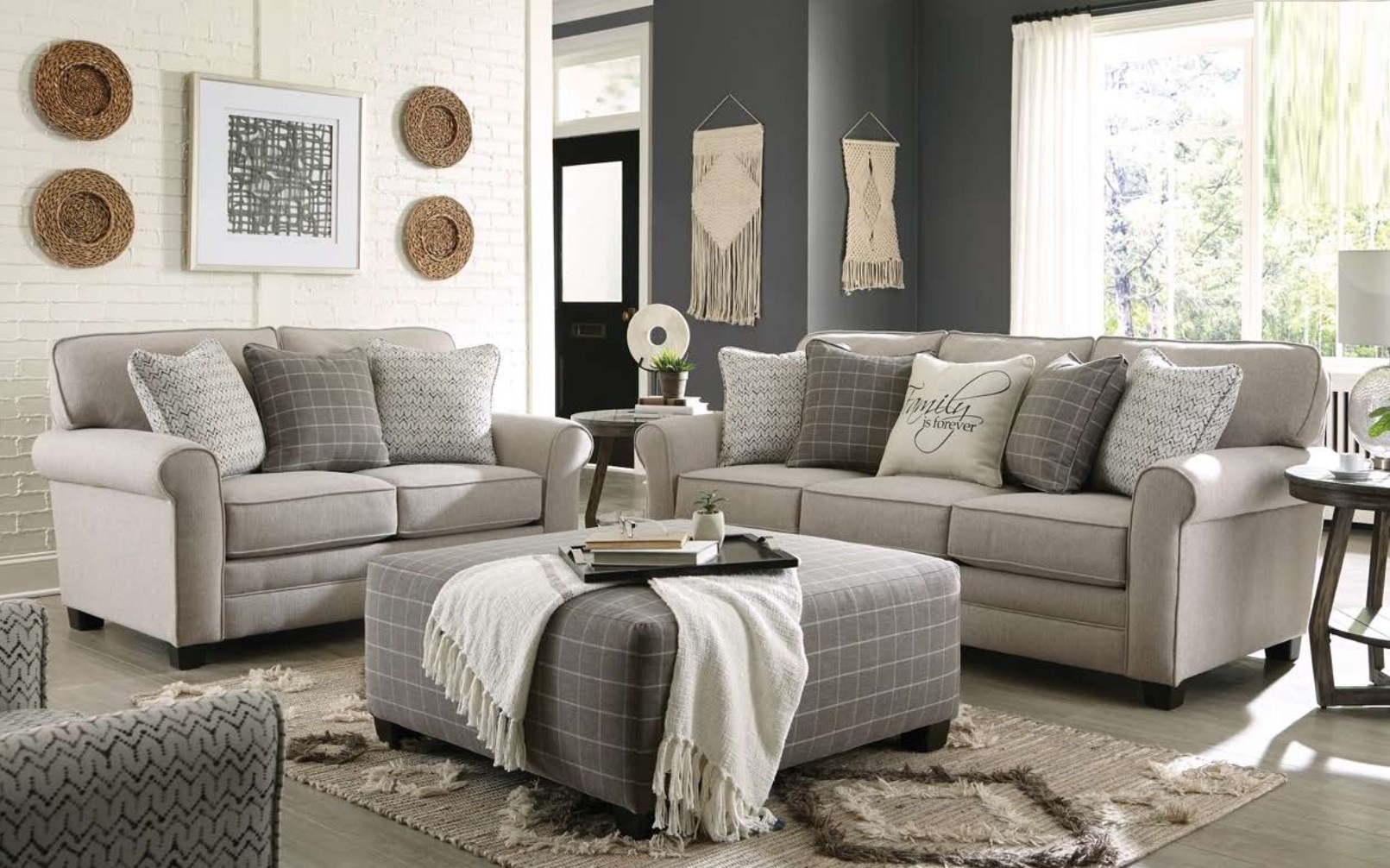 Jackson SM Lewiston Fabric Loveseat Living room Set