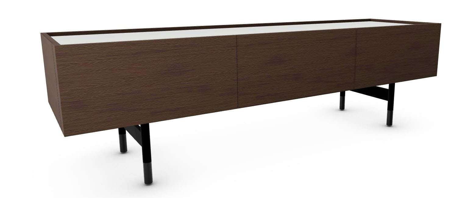 Horizon Ceramic/Wood/Metal Customizable TV Stand w/Door & 2 Drawer & Metal Feet