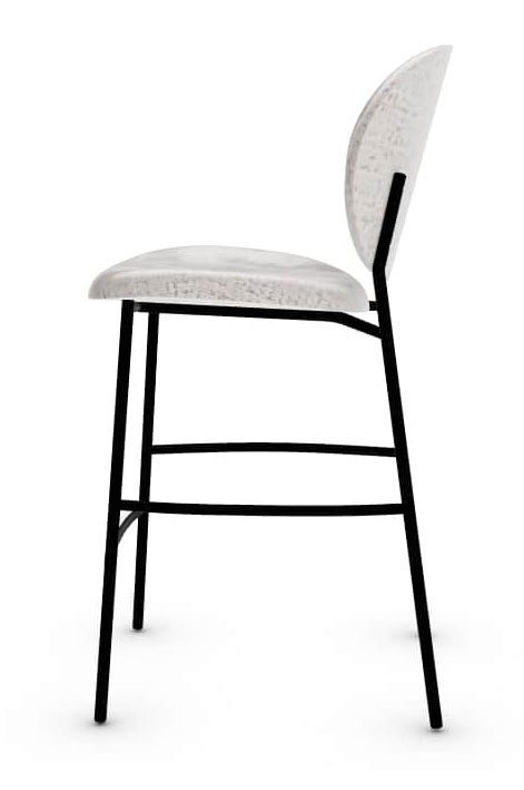 Inès Fabric/Metal Customizable Counter Stool