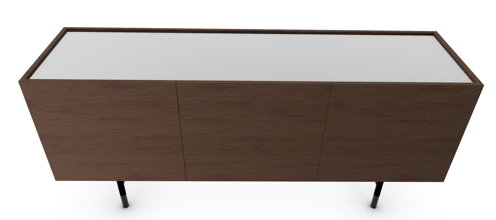 Horizon Ceramic/Wood/Metal Customizable Sideboard w/3 Doors & Metal Feet
